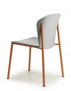 Стул деревянный Scab Design Finn Metal Wood сталь, бук терракотовый, матовый серый бук Фото 5