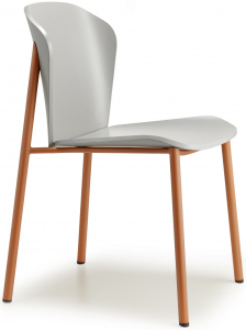 Стул деревянный Scab Design Finn Metal Wood сталь, бук терракотовый, матовый серый бук Фото 1