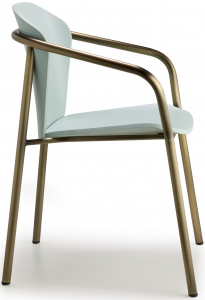 Кресло деревянное Scab Design Finn Metal Wood сталь, бук винтажная бронза, бук матовый аквамарин Фото 1