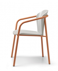 Кресло деревянное Scab Design Finn Metal Wood сталь, бук терракотовый, матовый серый бук Фото 6