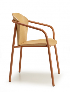 Кресло деревянное Scab Design Finn Metal Wood сталь, ясень терракотовый, светлый ясень Фото 5