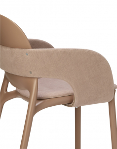 Кресло пластиковое с обивкой Scab Design Hug технополимер, акрил карамельный Фото 7