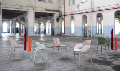 Кресло пластиковое с обивкой Scab Design Hug технополимер, акрил лен Фото 15