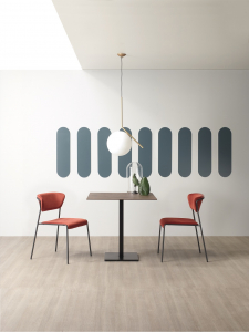 Стул с обивкой Scab Design Lisa сталь, дерево, вельвет антрацит, красный Фото 7