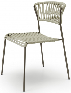 Стул плетеный Scab Design Lisa Filo сталь, роуп мокко, глиняный Фото 1