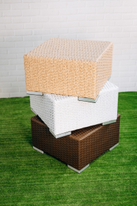 Столик плетеный журнальный ReeHouse Tama оцинкованная сталь, искусственный ротанг коричневый люкс Фото 5