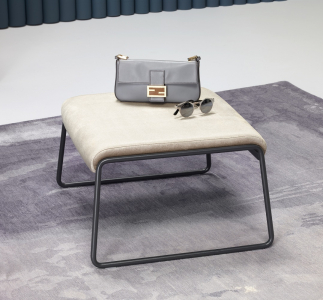 Пуф с обивкой Scab Design Lisa Lounge Pouf сталь, вельвет антрацит, слоновая кость Фото 5