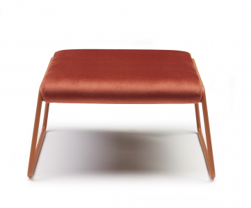 Пуф с обивкой Scab Design Lisa Lounge Pouf сталь, вельвет терракотовый, красный Фото 3