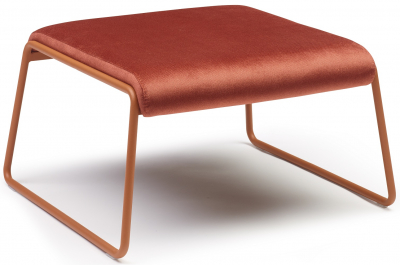 Пуф с обивкой Scab Design Lisa Lounge Pouf сталь, вельвет терракотовый, красный Фото 1