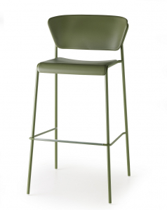 Стул пластиковый полубарный Scab Design Lisa Technopolymer Go Green сталь, технополимер оливковый Фото 5