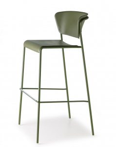 Стул пластиковый полубарный Scab Design Lisa Technopolymer Go Green сталь, технополимер оливковый Фото 6