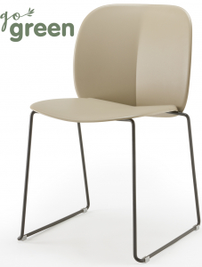 Стул пластиковый на полозьях Scab Design Mentha Go Green сталь, технополимер антрацит, тортора Фото 1