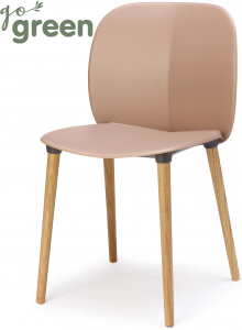 Стул пластиковый Scab Design Natural Mentha Go Green дуб, технополимер натуральный дуб, карамельный Фото 1