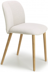 Стул с обивкой Scab Design Natural Mentha Pop дуб, технополимер, ткань натуральный дуб, слоновая кость Фото 1