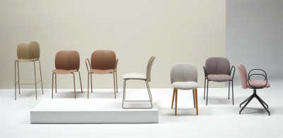 Стул с обивкой Scab Design Natural Mentha Pop дуб, технополимер, ткань натуральный дуб, тортора Фото 12