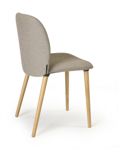 Стул с обивкой Scab Design Natural Mentha Pop дуб, технополимер, ткань натуральный дуб, тортора Фото 3