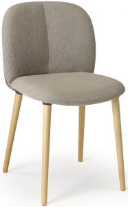 Стул с обивкой Scab Design Natural Mentha Pop дуб, технополимер, ткань натуральный дуб, тортора Фото 1