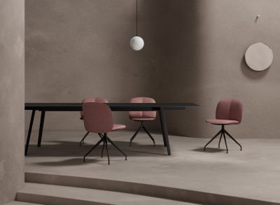 Стул офисный с обивкой Scab Design Mentha Pop алюминий, технополимер, ткань черный, слоновая кость Фото 3