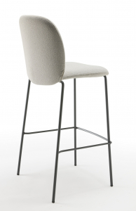 Стул барный с обивкой Scab Design Mentha Pop сталь, технополимер, ткань антрацит, слоновая кость Фото 4