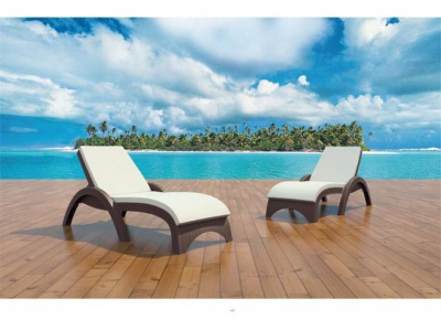 Комплект плетеных шезлонгов Siesta Contract GS 1009 (Fiji) Set 4 стеклопластик коричневый Фото 18