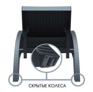 Комплект плетеных шезлонгов Siesta Contract GS 1009 (Fiji) Set 4 стеклопластик бежевый Фото 4