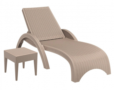 Комплект плетеных шезлонгов Siesta Contract GS 1009 (Fiji) Set 4 стеклопластик бежевый Фото 6