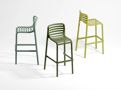 Комплект пластиковых барных стульев Nardi Doga Stool Set 4 стеклопластик грушевый Фото 6