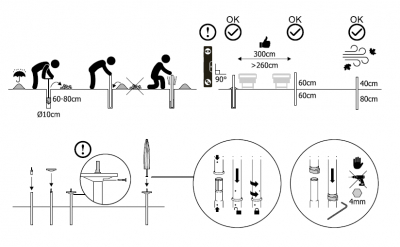 Столик для зонтов с опорой Magnani Table полипропилен белый Фото 3