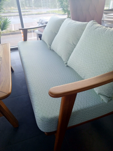 Комплект деревянной мебели GARDENIUS Harley ироко, роуп, ткань ироко, зеленый Фото 8