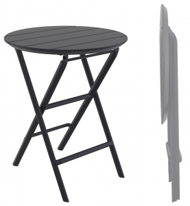 Стол пластиковый складной Siesta Contract Helen Folding Table Ø60 пластик черный Фото 1