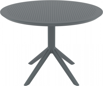 Стол пластиковый Siesta Contract Sky Table Ø105 сталь, пластик темно-серый Фото 7