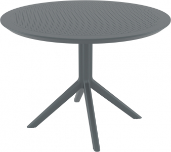 Стол пластиковый Siesta Contract Sky Table Ø105 сталь, пластик темно-серый Фото 1