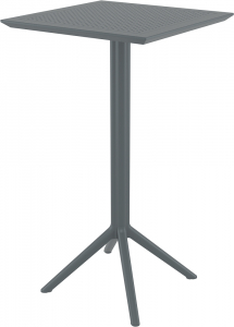 Комплект пластиковых барных складных столов Siesta Contract Sky Folding Bar Table 60 Set 2 сталь, пластик темно-серый Фото 8