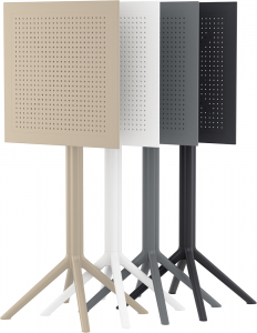 Комплект пластиковых барных складных столов Siesta Contract Sky Folding Bar Table 60 Set 2 сталь, пластик темно-серый Фото 14