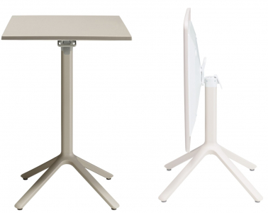 Стол барный пластиковый складной Scab Design Eco Folding алюминий, технополимер тортора Фото 1