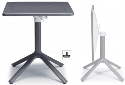 Стол пластиковый складной Scab Design Eco Folding алюминий, технополимер антрацит Фото 1