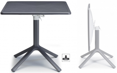 Стол пластиковый складной Scab Design Eco Folding алюминий, технополимер антрацит Фото 1
