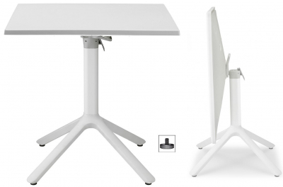 Стол пластиковый складной Scab Design Eco Folding алюминий, технополимер лен Фото 1