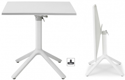 Стол пластиковый складной Scab Design Eco Folding алюминий, технополимер лен Фото 1