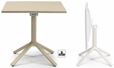 Стол пластиковый складной Scab Design Eco Folding алюминий, технополимер тортора Фото 1