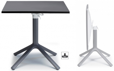 Стол пластиковый складной Scab Design Eco Folding алюминий, технополимер антрацит Фото 1