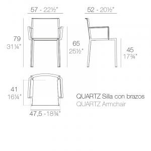 Кресло пластиковое Vondom Quartz Basic полипропилен белый Фото 2