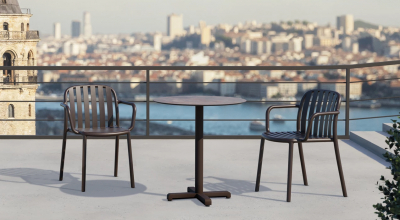 Кресло пластиковое PAPATYA Galata-K стеклопластик тортора Фото 6