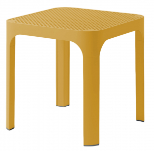 Столик пластиковый журнальный Nardi Net Table 40 стеклопластик горчичный Фото 1