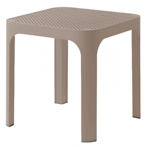 Столик пластиковый журнальный Nardi Net Table 40 стеклопластик тортора Фото 1