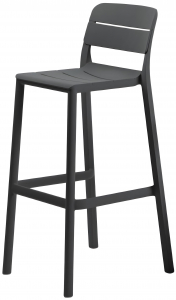 Стул пластиковый барный Nardi Cassia Stool стеклопластик антрацит Фото 1