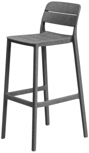 Стул пластиковый барный Nardi Cassia Stool стеклопластик базальт Фото 4