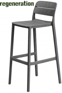 Стул пластиковый барный Nardi Cassia Stool стеклопластик базальт Фото 1