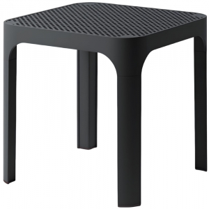 Столик пластиковый журнальный Nardi Net Table 40 стеклопластик антрацит Фото 1