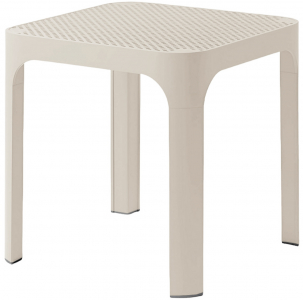 Столик пластиковый журнальный Nardi Net Table 40 стеклопластик бежевый Фото 1